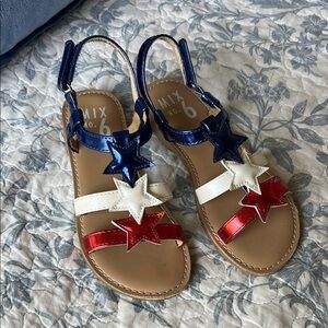 Mix No. 6 Red White and Blue Sandals with Star Accents